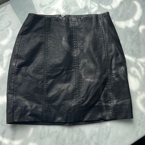 Free people leather skirt